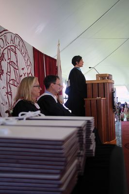 Tabor Academy
Olympic gold medalist Colleen Coyne of the Class of 1989 gave the Commencement Address, as Tabor Academy held its graduation exercises on May 31 under a large, white tent open to the sea air coming off Sippican Harbor. Coyne, a member of the 1998 Team USA ice hockey team, spoke of her experience learning to balance personal success against society’s measure of success. Photos by Mick Colageo
