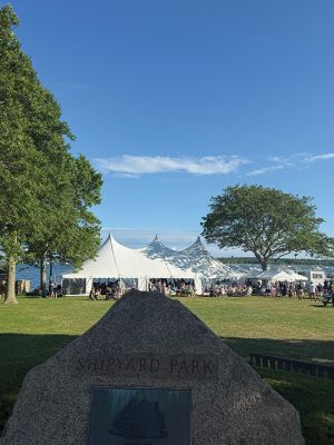 Taste the Town
Taste the Town was held at Shipyard Park in Mattapoisett on Tuesday evening. Hosted by the Mattapoisett Woman’s Club, the event saw dozens of local food businesses show what they’re known for and what draws in foodies. The large white tent is ready to go for Harbor Days this weekend. Photos by Sam Bishop
