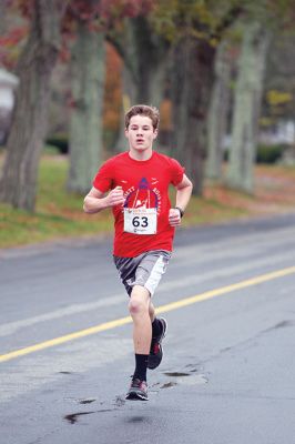 5th Annual 5K Turkey Trot
There were 31 registered runners for this year’s 5th Annual 5K Turkey Trot for Marion Recreation on Sunday, November 22. The course takes runners from Tabor Academy down Front Street through the village and back again to Tabor. Adam Sylvia of Rochester took first place for men, and Julie Craig of Mattapoisett took first place for women. Photos by Colin Veitch
