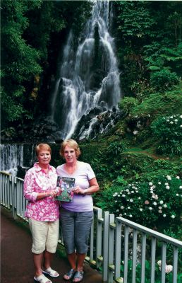 San Miguel Island
Gloria Vincent (right) and Paulette Ribar (left) while touring the island of San Miguel Island, Azores in September and stopping at the scenic area “Parque Natural da Ribeira des Caldeiros” on the way to Nordeste.

