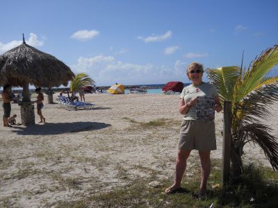 Baby Beach
Mattapoisett resident Ronnie Elwell with The Wanderer at Baby Beach, Aruba, January 2012.
