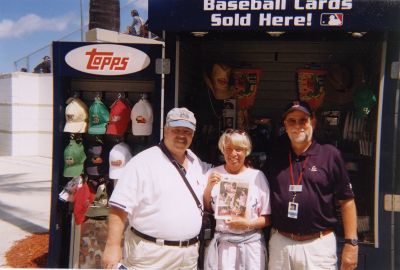 Spring Training
Ed and Susan Sylvia traveled to Fort Myers, Florida to the Red Sox spring training park in March, 2010. They posed with their neighbor, Bill Hall, who works at the City of Palms Park during the spring training season. Photo courtesy of Susan Sylvia.
