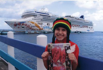 Ocho Rios
Luke Couto is posing with a copy of The Wanderer in Ocho Rios, Jamaica on 2/22/12. During winter school vacation, Luke Couto and his parents Tom & Michele Couto went on a cruise to the western Caribbean, on the NCL - Pearl. Photo courtesy of - Michele Couto
