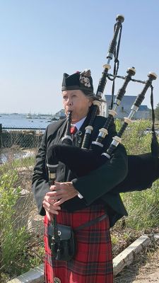 Marion Memorial Day
Sue Maxwell Lewis played bagpipes for the Marion Memorial Day service at Old Landing. Photo courtesy of Chuck Green
