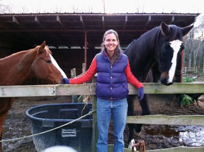 Hands and Hooves
Julie Craig of Mattapoisett, who founded the nonprofit Helping Hands and Hooves, lost her beloved Copper recently, but will continue her work pairing horses with special needs adults. Photo by Marilou Newell.
