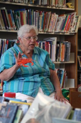 Story time
Everything was beachy-keen at the Plumb Corner library in Rochester when youngsters enjoyed a beach-themed storytime with retired kindergarten teacher Ms. Demers on July 16, 2010. A Teddy Bear themed storytime is scheduled for July 30 at 10:30 am in the Plumb Corner library  dont miss it! Photo by Anne OBrien-Kakley.
