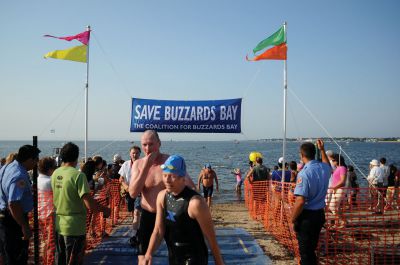 Buzzards Bay Swim
On Saturday, July 7, over 200 swimmers plunged into Buzzards Bay for the 9th Annual Buzzards Bay Swim.  The Buzzards Bay Coalition runs the event each year, trying to raise money for their restoration efforts for the Buzzzards Bay Watershed.  Photo by Felix Perez. 

