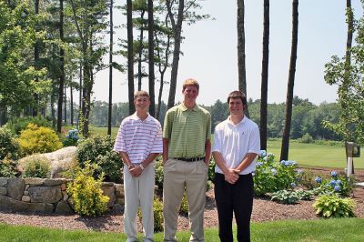 Junior Golf Pros
Local golfers (from left) Brandon Oldham, John Coucci and Justin Downey will all be competing in the American Junior Golf Associations (AJGA) Fidelity Investments Junior Classic Tournament to be held at The Bay Club in Mattapoisett on July 21-24. Brandon and Justin were both members of last years undefeated ORR Golf Team, and John played for the Golf Team at Bishop Stang High School. (Photo by Kenneth J. Souza).

