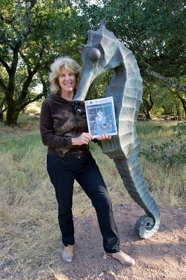 Coast to Coast
Anne Converse of Marion poses with a copy of The Wanderer alongside a familiar-looking landmark taken at a winery on a recent trip to Santa Rosa, CA. (Photo by Freddie Bagerman). (07/05/07 issue)
