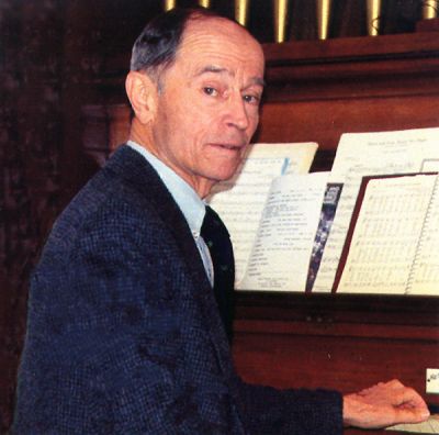 Music Man
William C. Maxwell, the organist and choir director of the First Congregational Church in Marion for 57 years, will be honored at a retirement celebration service on Sunday, September 9, followed by an 11:00 am reception in the community center. Bills service has spanned the terms of seven ministers and three interim ministers. He has provided musical direction for well over 2,300 services.
