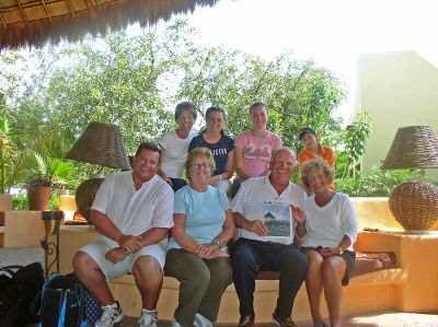 Once Upon A Time in Mexico
On a recent vacation to Riviera Maya in Mexico, Alex Gordon and his family along with John and Cathy Coucci and their family posed with a copy of The Wanderer. (Photo courtesy of Lisa Gonsalves.) (05/03/07 issue)

