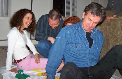 South Coast Singles
Members of the South Coast Singles Group  which was founded by residents in Mattapoisett  recently met at a members house for a rousing round of the game Twister. The non-profit group is currently comprised of about 13 members and is open to singles ages 35 to 55.
