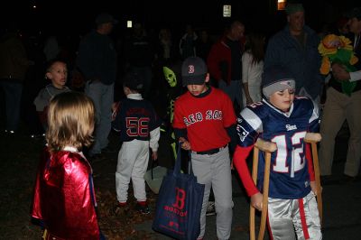 Mattapoisett Halloween Parade 2008
The Mattapoisett Police Department once again sponsored a parade of little ghouls and goblins through the streets of Mattapoisett Village on October 31. A bevy of prizes was awarded for the best costume in various categories and treats were provided to all participants. (Photo by Patricia Aleks).

