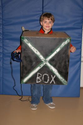 Mattapoisett Halloween Parade 2007
Honorable Mention winner in the Grade 1 and 2 category was Ty Derry as an X-Box game. (Photo by Deborah Silva).
