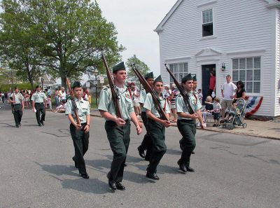 Memorial Day 2007
Members of the JROTC march during Mattapoisett's Annual Memorial Day Parade held in the village on Monday, May 28. (Photo by Kenneth J. Souza).
