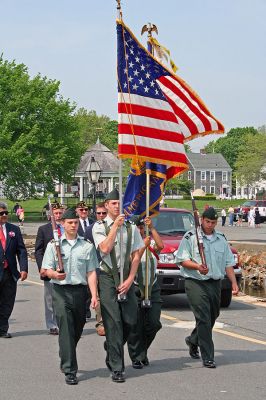 Memorial Day Parade 2007
Members of the JROTC served as Honor Guard and flag bearers during Mattapoisett's Annual Memorial Day Parade held in the village on Monday, May 28. (Photo by Robert Chiarito).
