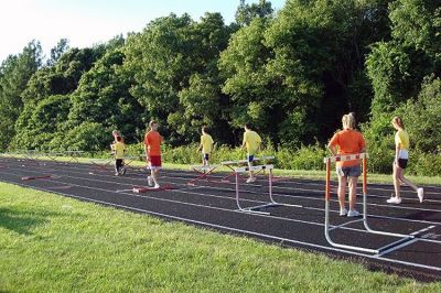 Tracking On
The Mattapoisett Track Club runs has resumed its nine-week summer session, with meets taking place on every Monday and Wednesday through August 13. They take place from 6:00 to 8:00 pm and is open to everyone, ages 3 and up. The club is funded by the summer Mattapoisett Wharf Dances, which take place every Thursday night at 7:00 pm. (Photo by Olivia Mello).


