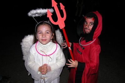Angel and Devil
This brother-and-sister team was seen marching in the Mattapoisett Halloween Parade wearing costumes to which parents can certainly relate. (Photo by Kenneth J. Souza).

