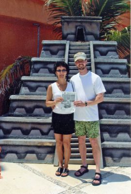 Marion to Mexico
Michael Whelihan and Suzanne Gokavi, both of Marion, pose in front of a statue with a copy of The Wanderer in Costa Maya, Mexico. They were part of a group of local families who went on a recent cruise and got stuck there while their ship underwent repair.
