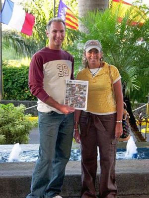 Costa Rican Couple
Curtis and Barbara Moreira of Marion pose with a copy of The Wanderer while bidding Pura Vida after vacationing for a week in beautiful Manuel Antonio, Costa Rica recently. (3/22/07 issue)
