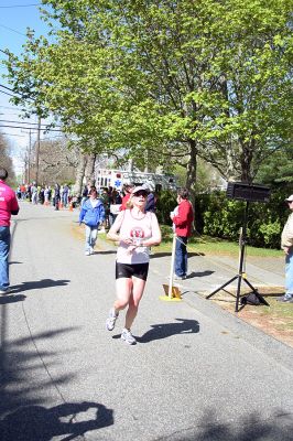 Mother's Day Road Race
Maureen Larkin of Walpole, MA was the first female finisher and sixth overall in the second annual Tiara Classic 5K Mother's Day Road Race which stepped off from Oxford Creamery on Route 6 in Mattapoisett on Sunday, May 11. (Photo by Robert Chiarito).

