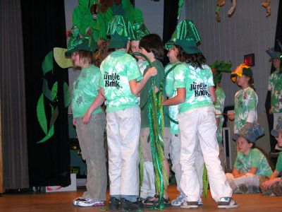 Jungle Fever
Members of the fourth grade class at Rochester's Memorial School recently staged two performances of Disney's classic The Jungle Book on Wednesday, January 31 in the school's cafetorium. Based on the Disney movie, the show featured great sing-along numbers like "The Bare Necessities," "I Wanna Be Like You" and "That's What Friends Are For." (Photo by Robert Chiarito).
