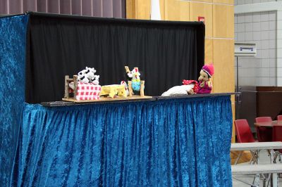 Puppet Play
On Saturday, March 8, the children of the tri-town area were treated to Sparkys Puppets, the working name of Rhode Island puppeteer Sparky Davis, who presented her Old Favorites show sponsored by the Tri-Town Early Childhood Council in the Rochester Memorial Schools Cafetorium. (Photo by Robert Chiarito).
