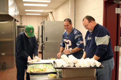 Super Subs
Members of the Friends of Old Rochester Music (FORM) prepared and delivered handmade Italian subs on Super Bowl Sunday as part of their annual fundraising effort. (Photo by Robert Chiarito).

