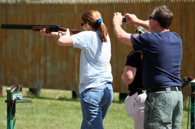 She Shoots
Women from throughout the region participated in the second annual "Women on Target" gun safety and training day held at the Fin, Fur and Feather Club in Mattapoisett on Sunday, May 18. (Photo by Robert Chiarito).

