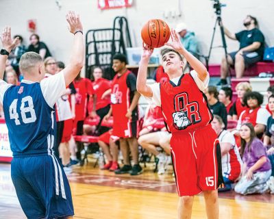 Old Rochester Regional Unified Basketball 
The Old Rochester Regional Unified Basketball team capped off its 2022-23 season with a 72-51 victory over Tri-Town Police officers at the high school. Try as they might, the local officers were unable to contain ORR’s Unified team, made up of special-needs athletes and partners who together played a fall schedule of games against other schools. 
