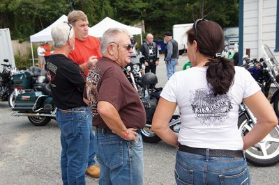 Brad Barrows Ride
The annual Brad Barrows Ride took place on Saturday, September 19, with around 60 to 70 participants riding on roughly 40 motorcycles. The fundraiser proceeds go to fund local youth sports, a cause that was dear to the late Barrows’ heart. Barrows was the owner of the bad “Brad’s” in Mattapoisett until his death in 2007. Photos by Colin Veitch
