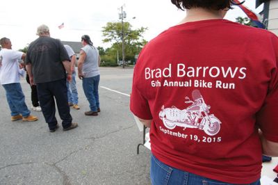 Brad Barrows Ride
The annual Brad Barrows Ride took place on Saturday, September 19, with around 60 to 70 participants riding on roughly 40 motorcycles. The fundraiser proceeds go to fund local youth sports, a cause that was dear to the late Barrows’ heart. Barrows was the owner of the bad “Brad’s” in Mattapoisett until his death in 2007. Photos by Colin Veitch
