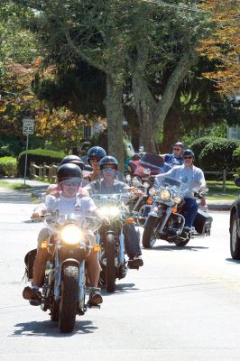 Brad Barrows Ride
The annual Brad Barrows Ride took place on Saturday, September 19, with around 60 to 70 participants riding on roughly 40 motorcycles. The fundraiser proceeds go to fund local youth sports, a cause that was dear to the late Barrows’ heart. Barrows was the owner of the bad “Brad’s” in Mattapoisett until his death in 2007. Photos by Colin Veitch
