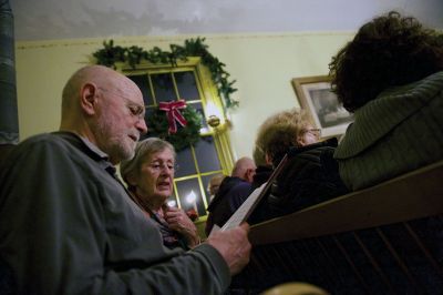 Tinkhamtown Chapel Christmas
The spirit of Christmas came to Mattapoisett on December 19 by way of Christmas caroling at the annual Tinkhamtown Chapel Christmas carol sing. The little chapel was filled with the voices of those who keep this decades-old tradition alive and pass it on to the next generation. Photos by Colin Veitch
