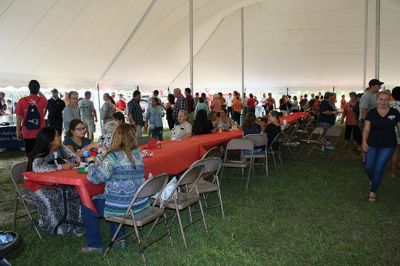 Mattapoisett Firefighters Association Chowder Competition
The 2nd Annual Mattapoisett Firefighters Association Chowder Competition was well attended this Sunday, September 18, behind the Knights of Columbus on Route 6. Two categories – professional establishment and public safety – competed for best judged chowder and people’s choice. The Rochester Facilities Department took first place, with the Rochester Firefighter’s Association taking second and the People’s Choice award. Photos by Jean Perry
