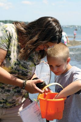 Shining Tides in Mattapoisett
Children explored the shore with Cassie Lawson and Becca Stroud from the Buzzards Bay Coalition on July 31 at Shining Tides in Mattapoisett, enjoying a scavenger hunt along with the exploration of sea animal habitats. Photos by Jean Perry
