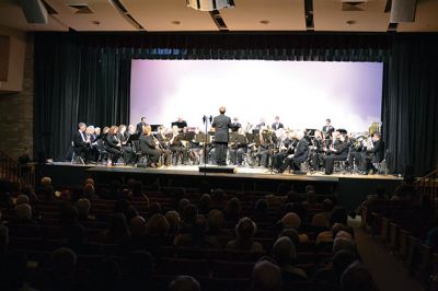 Con Spirito
The Tri-County Symphonic Band, under the direction of Philip Sanborn, performed its Con Spirito program on Sunday February 2 at the Old Rochester Regional High School auditorium. In its 52nd concert season, the band welcomed guest French Horn Instrumentalist Roger Haber, and recognized Trumpeter Edith Pliskin on her 94th birthday coming up next week. The next performance “New York, New York” will be held at Tabor Academy on Sunday, March 16. Photo by Jean Perry
