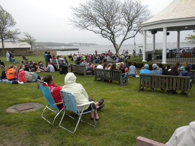 Concert in the Park
 It’s a windy wet day but it didn’t dampen the spirits of the musicians at Shipyard Park On Thursday May 23. The Junior High band and Chorus entertained the masses through the gusts and mist for a grand kick off to the summer concert season. Photos by Paul Lopes
