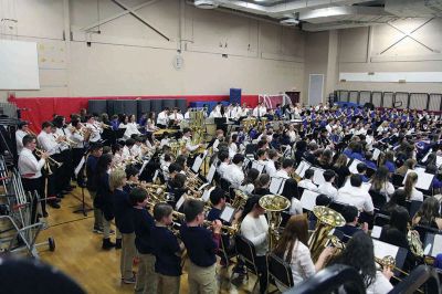 Friends of Old Rochester Music
On March 19, all the Old Rochester school bands joined together for the annual F.O.R.M. (Friends of Old Rochester Music) concert inside the ORR gymnasium. The F.O.R.M. concerts allow the OR bands to perform together while raising funds for music scholarships. Photos by Erin Bednarczyk
