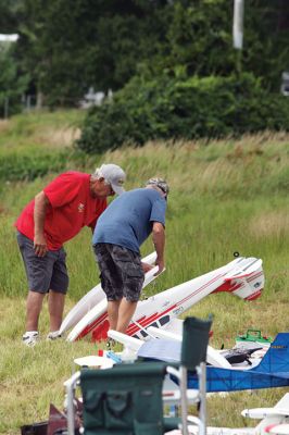 Bristol County Radio Control “RC” Club
Radio control model seaplanes are more than just a hobby for members of the Bristol County Radio Control “RC” Club. As club member Gerry Dupont puts it, “It’s an affliction. A happy affliction.” Dupont’s yellow Piper Cub seaplane features a one-fifth-scale pilot named “Gus” who’s been flying the one-fifth-scale seaplane for seven years. Photos by Jean Perry
