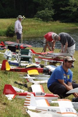 Bristol County Radio Control “RC” Club
Radio control model seaplanes are more than just a hobby for members of the Bristol County Radio Control “RC” Club. As club member Gerry Dupont puts it, “It’s an affliction. A happy affliction.” Dupont’s yellow Piper Cub seaplane features a one-fifth-scale pilot named “Gus” who’s been flying the one-fifth-scale seaplane for seven years. Photos by Jean Perry
