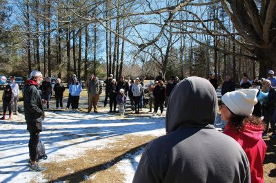 Cross-country Run
Graham Correia completed his cross-country run from Denver, Colorado, to Massachusetts on Sunday, March 13, at his parents’ home in North Rochester where he was greeted by his parents Gary and Robin and dozens of family members and friends from various times and places in his life. Correia was accompanied for the final five miles by former Mattapoisett Road Race champion Jason Eddy, with whom he grew up. Photos by Mick Colageo
