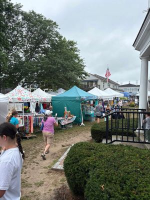 Harbor Days 
Cakes were on the griddle, and patriotism was in the air, as residents and visitors were greeted by the annual Harbor Days festival hosted by the Lions Club last weekend in Shipyard Park. Photo courtesy of the Mattapoisett Lions Club and Immediate Past King Lion Robert Haley
