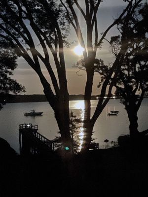 Harvest Moon 
Harvest Moon rises over Aucoot Cove. Photo by Hugh Kelly
