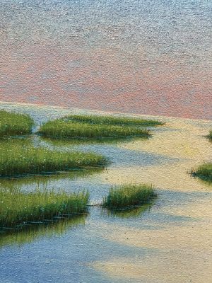 Tidelines
On May 24, the Marion Art Center opened its newest exhibit by Peter Stone titled “Tidelines.” Stone is a teacher, a philosopher of all things ecological, and a masterful artist. The paintings evoke nature’s many moods through tonal interpretations. The exhibit is open until June 15. On June 7, Stone will give a gallery talk at 11:00 am. Photos by Marilou Newell and Joanne Dunn
