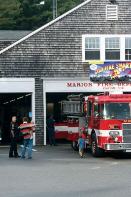 FD Open House
The Marion Fire Department held an Open House on October 10, 2009. The public was welcome to tour the facilities, and children enjoyed exploring all the engines available at the station. Donuts, coffee, and a hot breakfast were all offered courtesy of the fire department. An antique engine even offered a ride around the village. Photo by Anne O'Brien-Kakley
