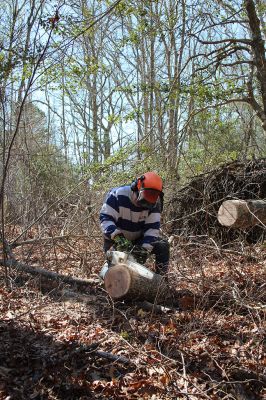 Mattapoisett Land Trust
Tabor Academy students and faculty volunteered to help clear a walking path on a 14-acre property bought last year by the Mattapoisett Land Trust. Photos by Mick Colageo
