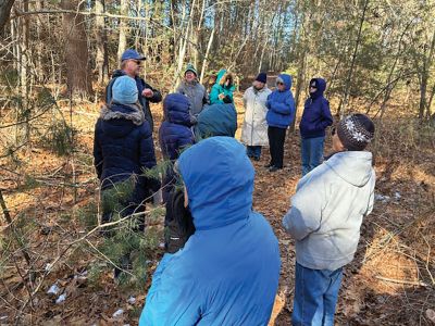 Marion Natural History Museum
Last Wednesday, the museum's adult community program braved the cold to learn a little about how to identify trees in winter with DCR Forester James Rassman. From Birches to Poplars to Oaks we learned about branching patterns, bark design, and other techniques to identify our local trees without their leaves. Jim then stuck around to talk our afterschool group about the importance of trees and what they do for us and the earth. Many thanks to Jim for sharing his expertise with us. Photos courtesy Elizabeth 
