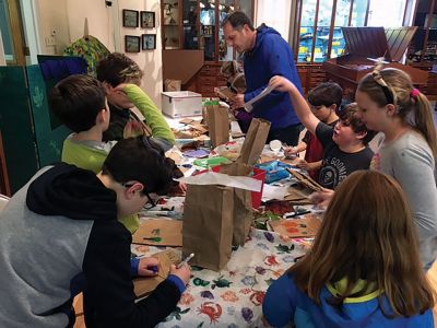 Marion Natural History Museum
The Marion Natural History Museum after school group enjoyed a woodland walk to collect various items from nature. The group collected pinecones, smelled sassafras trees, and had a great time collecting many colors of fallen leaves. Then it was back to the museum to construct plant presses and design colorful specimens. The group will bring their completed works back in a couple of weeks to laminate them. Many thanks to the parent volunteers and Tabor community service volunteers for all their help. 
