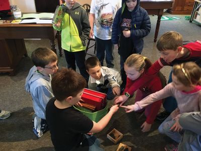 Marion Natural History Museum
On Wednesday, the Marion Natural History Museum's after school group brought in their collections of rocks and minerals, coins, coral, and even Star Wars figures. We spoke about the history of collecting nature-related artifacts worldwide, beginning with "cabinets of curiosities" owned by individuals through modern day museums, and how studying these specimens helps us gain historic perspective. The group explored the museum's collections of minerals, shells, bird eggs and nests, among many other items.
